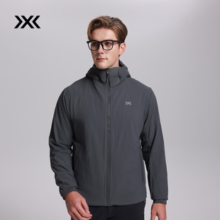 X-BIONIC艾德Octa轻量保暖连帽夹克男 秋冬运动户外防泼外套
