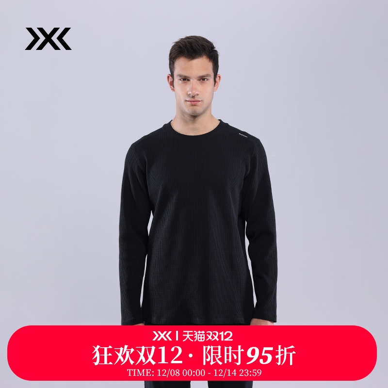 X-BIONIC 旷野华夫格男款长袖T恤 圆领弹力卫衣打底衫春夏 24917N