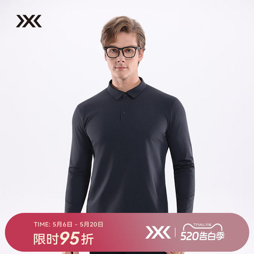 X-BIONIC 布里兹吸湿速干长袖POLO 男 防晒商务休闲通勤秋冬衬衫