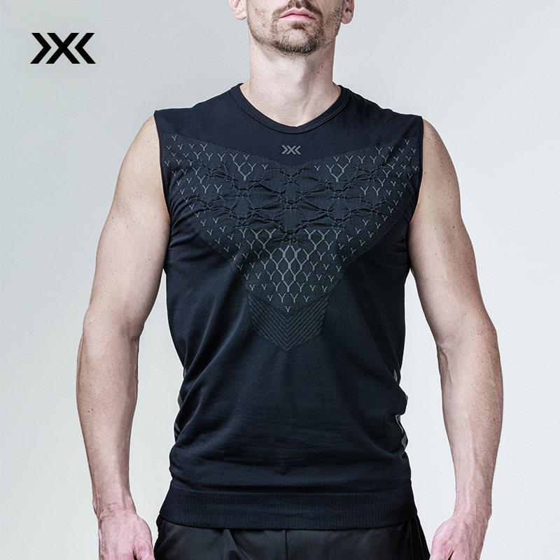 xbionic 倍能舒跑男士无袖上衣 夏季轻量透气路跑健身衣