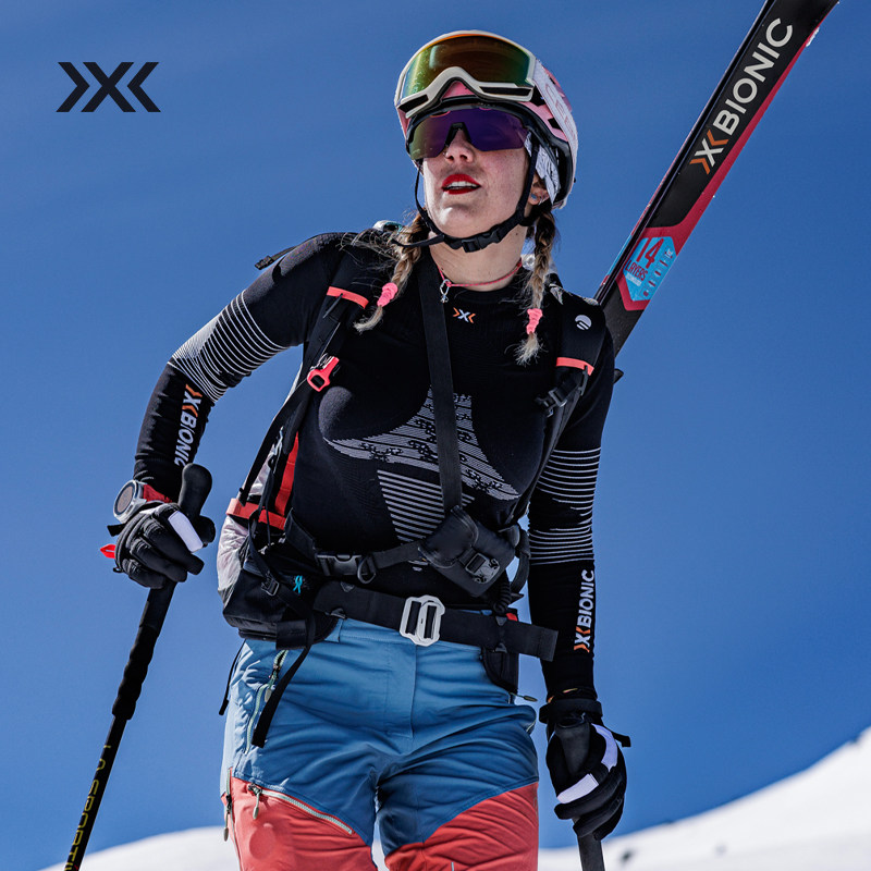 X-BIONIC 激能4.0女士圆领上衣 女子滑雪功能内衣贴身保暖紧身衣