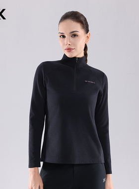 x-bionic  旷野抓绒半开领长袖T恤女 秋冬双面细绒保暖轻量中间层