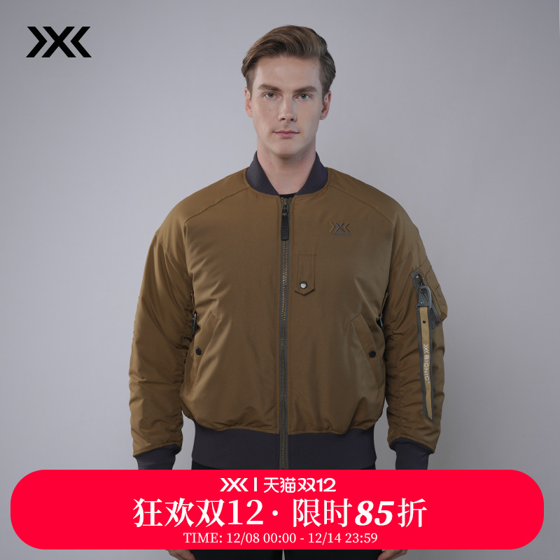 X-BIONIC  银河戈尔MA-1飞行夹克 男秋冬防风拒水保暖金标P棉外套