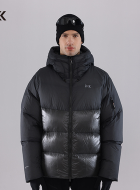 x-bionic 旷野连帽羽绒服 男防风防水透气轻量秋冬保暖羽绒衣