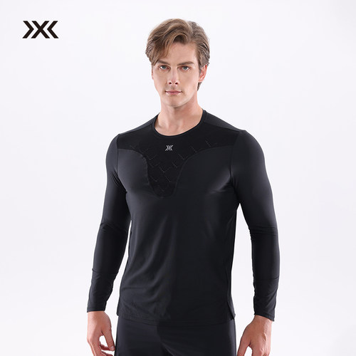 X-BIONIC 势能舒跑男士长袖上衣 轻量控温舒适日常徒步排汗打底衫