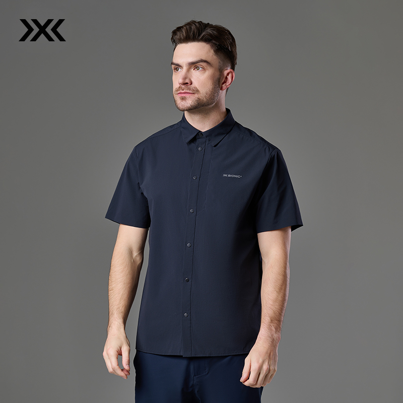 X-BIONIC 恒星旅行短袖衬衣 男 夏季防泼水防晒凉感商务衬衫