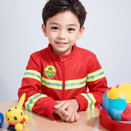 圣诞儿童消防员服装玩具套装水枪灭火器（不喷水）幼儿园职业角色