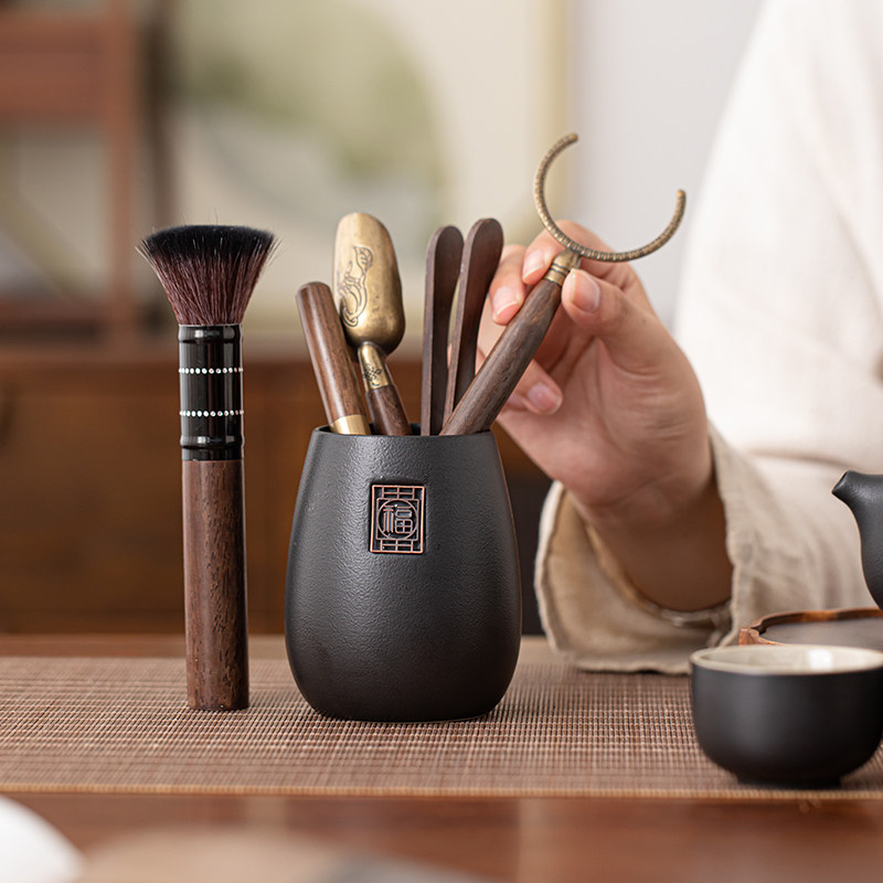 茶道六君子套装功夫茶具配件大全收纳泡茶工具茶夹茶针茶刀茶笔