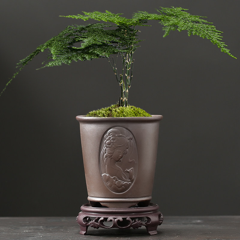 紫砂花盆直销精品兰花菖蒲盆专用陶瓷桌面盆景多肉君子兰清仓特价