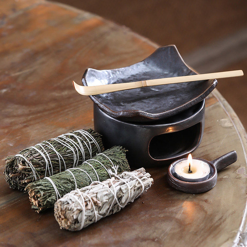 日式香薰炉蜡烛干烧小众高级熏香炉温茶烤茶炉雪松隔火烘烤炉熏炉,家居饰品,香薰炉,淘宝优惠券,粉丝福利购,淘宝优惠卷