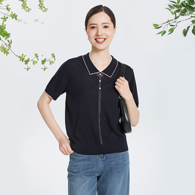 赏心岁月中老年女装妈妈夏季上衣图片