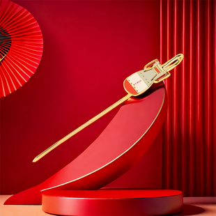 中国两弹城纪念品争气弹原子弹金属金色文创书签