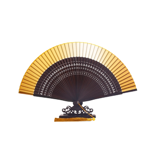 渐变素色夏季复古风扇子折扇汉服女随身便携中国风旗袍