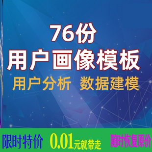 用户画像模板产品分析PPT模板企业需求方案策划数据报告人群研究