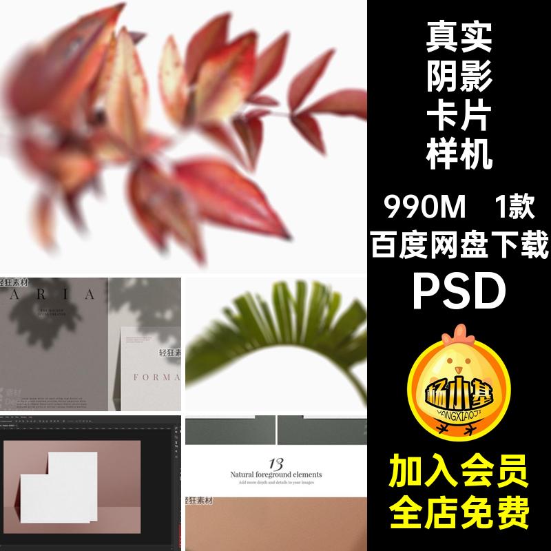 1款贺卡阴影卡片样机生成器自然贴图智能邀请函场景PSD真实PSD