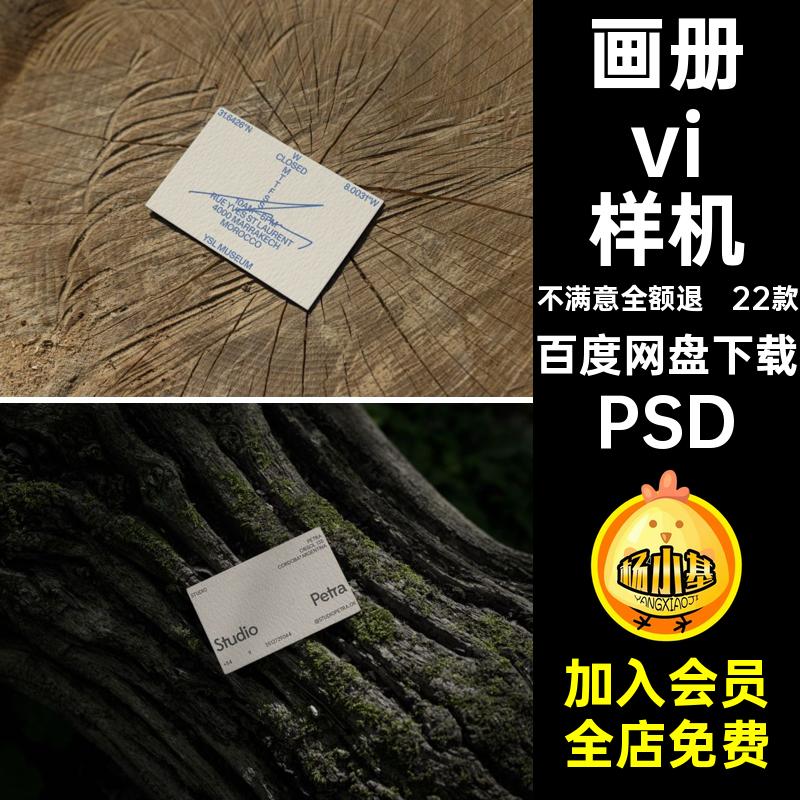 画册vi样机PSD贴图效果图卡片创场景海报22款名片文设计真实素材