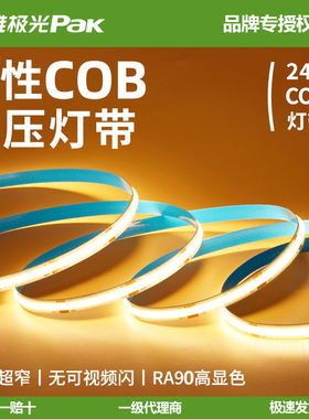 三雄极光led灯带24v银河低压cob软灯条家用自粘裸板展柜线形灯槽