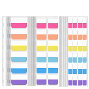透明索引贴便签贴可书写纸质标签贴纸便利贴学生用莫兰迪分类指示书签记号索引小条贴标记彩色高颜值荧光贴
