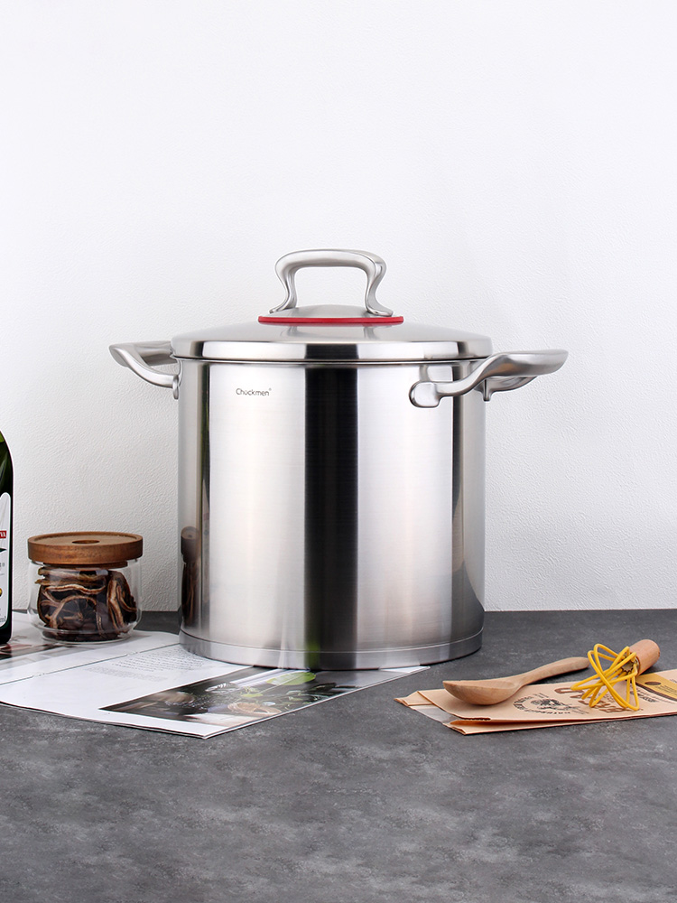 cookone厨房18/10钢盖锁水高汤桶