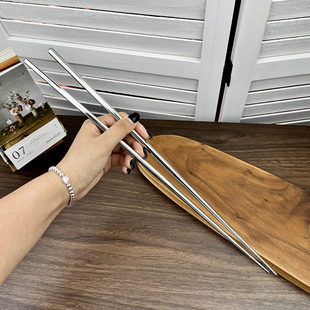 chockmen卓德铭316L不锈钢40cm加长油炸筷子炸油条防烫火锅筷厨师