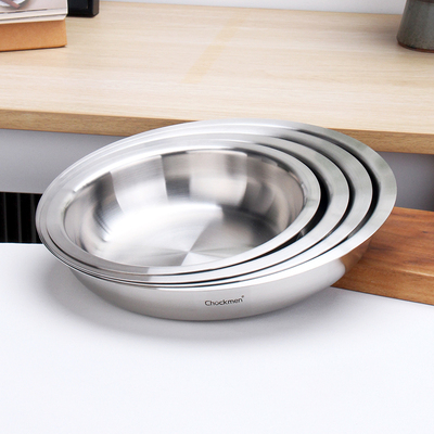 chockmen卓德铭18/10不锈钢加厚干锅碟餐碟餐盘果盘果碟多尺寸