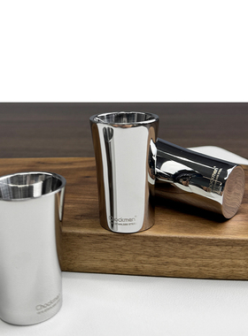 chockmen卓德铭18/10不锈钢加厚迷你白酒盅白酒杯双层一口子弹杯