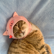 扮 cataizi可爱宠物用品头套粉色小猪猫咪小型犬帽子狗搞怪头饰装
