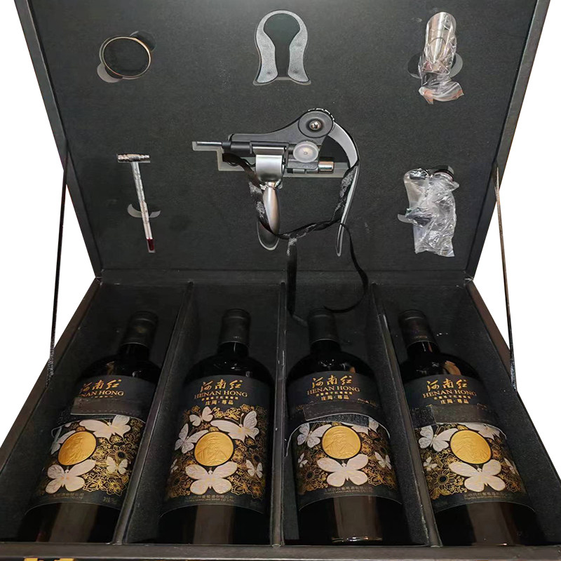 民权葡萄酒红酒 庄周尊品赤霞珠干红葡萄酒 750ml*4瓶礼盒装