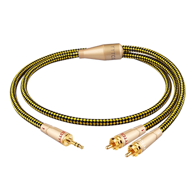 YYTCG一分二3.5转双莲花音频线