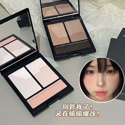 学生新款推荐FAICCIA 霏汐三色修容盘高光修容一体盘哑光提亮