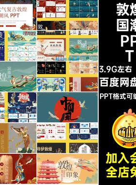 旅游文创产品宣传PPTPPT格式可编辑修改复古风格主题123款模板