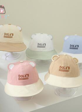 BDC62641哆啦布丁字母半檐遮阳鸭舌帽婴幼儿防晒帽春夏薄款男女童
