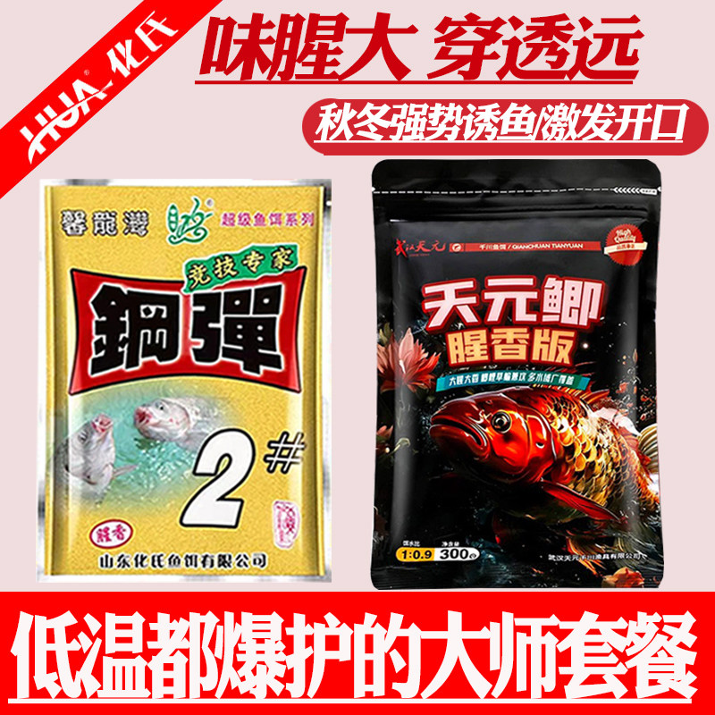 武汉天元邓刚同款天元鲫腥香版鱼饵配方小惠钢弹2二号野钓鱼饵料