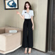 女美容师工作服桑拿按摩水疗足浴工衣 高腰阔腿裤 2025新款 气质套装