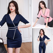 新芝依彩美容师女养生师高端沐足spa按摩桑拿足浴技师服2889