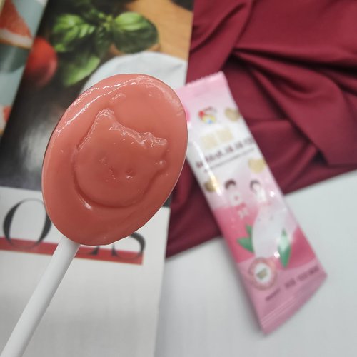 喔喔棒棒糖草莓白桃味糖果零食