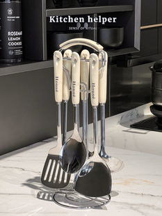 启派高颜值不锈钢厨房炒菜铲子套装家用厨具勺子锅铲炒勺组合全套