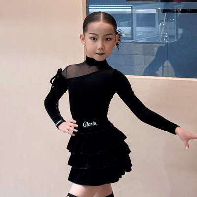 歌瑞亚拉丁舞服儿童训练功演出服