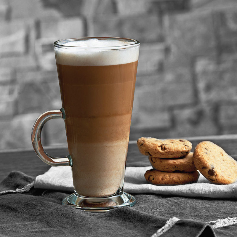 ins网红餐厅玻璃杯热饮杯 冰拿铁咖啡杯奶昔杯饮品杯卡布奇诺杯子