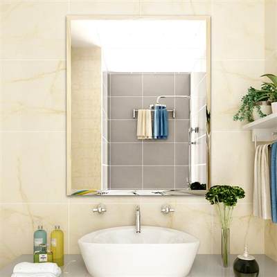 浴室玻璃镜子全身镜定制做尺寸无框银镜贴墙厕所卫生间壁挂免打孔