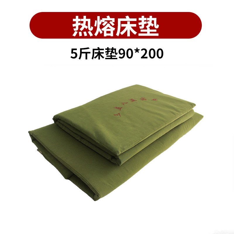 军绿色床垫防潮垫学生军训床w褥宿舍单人垫子棉褥子硬质棉01制式