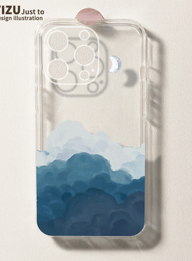 适用于苹果13手机壳新款iPhone15pro max简约风景14plus直边透明12mini软硅胶11pro全包xs/xr防摔7/8p超薄6sp