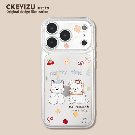 吐司小狗适用红米note14pro新款手机壳Note13/12高级turbo4冬天透明11ePRO硅胶NT10/9/8/7散热redmi保护套