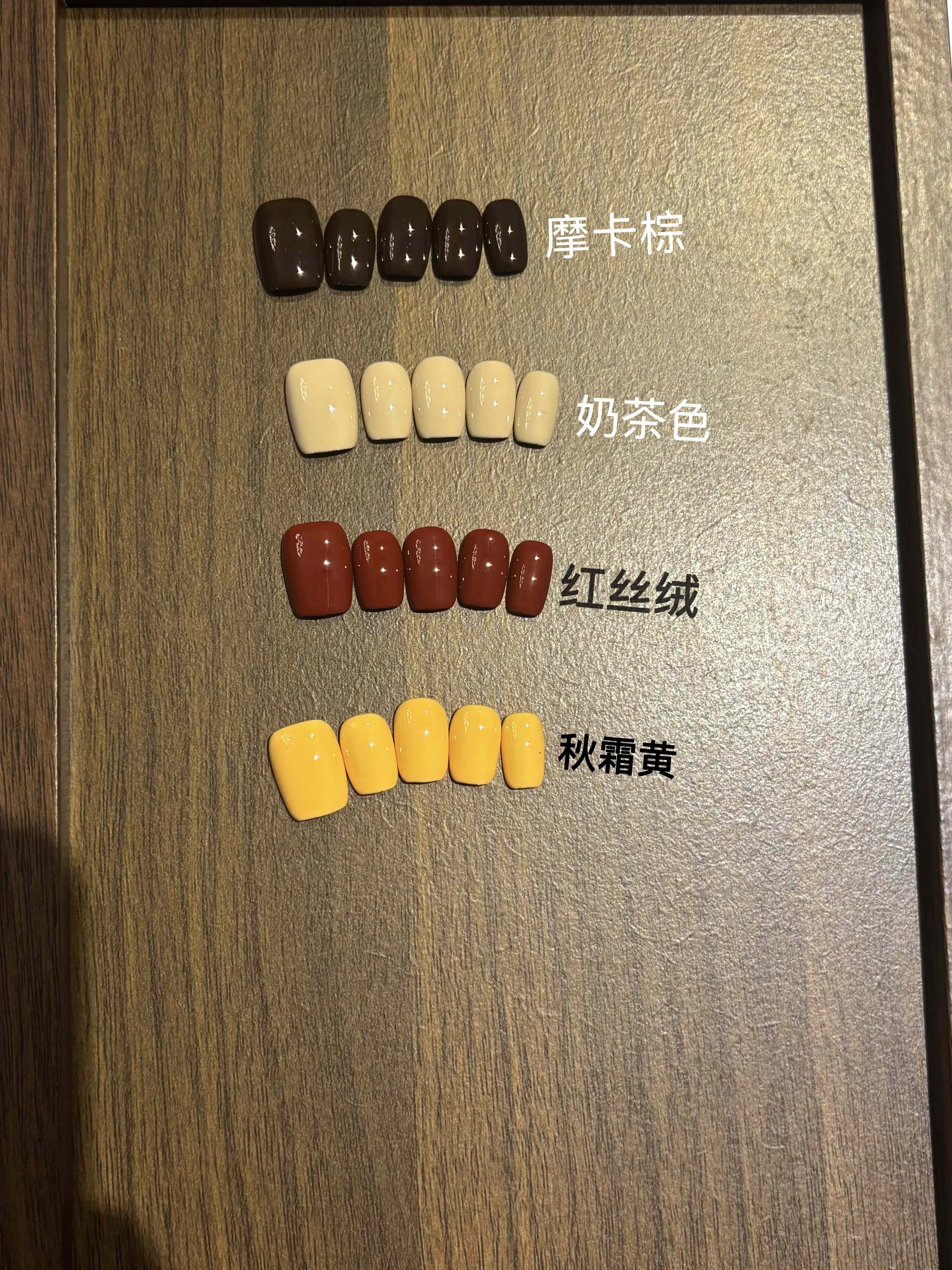 Fairy Nail·秋冬实拍纯手工穿戴甲短款百搭显白高级质感红色棕色