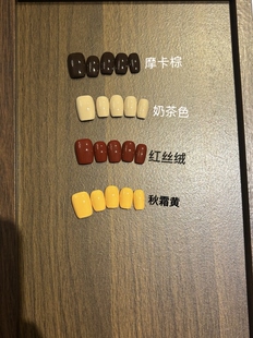 Fairy 百搭显白高级质感红色棕色 Nail·秋冬实拍纯手工穿戴甲短款