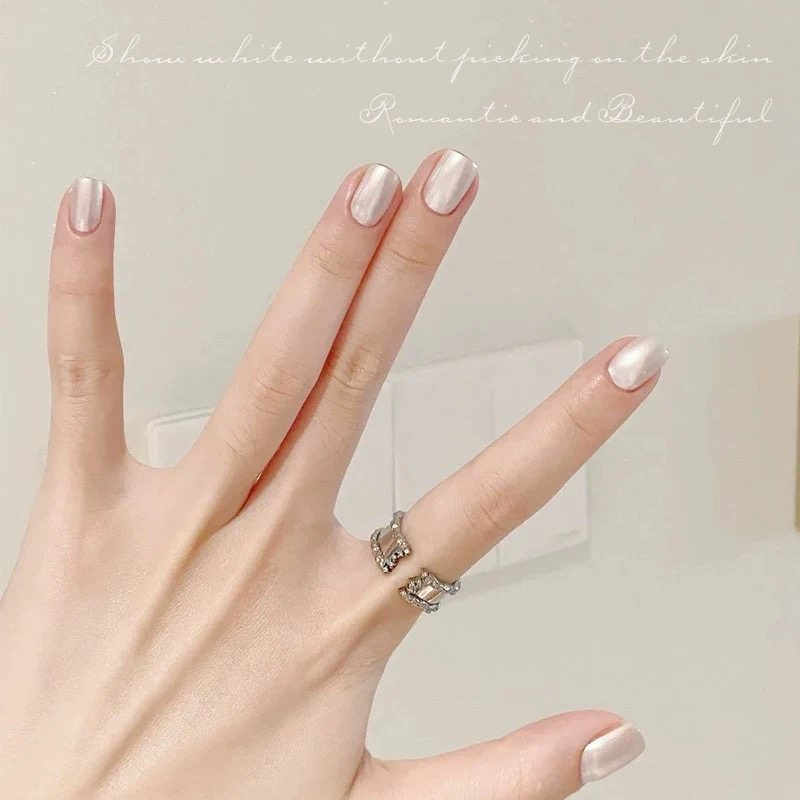 2024春秋新白月光纯色高级感穿戴甲假指甲光疗纯手工短款美甲定制,彩妆/香水/美妆工具,穿戴甲/甲片,淘宝优惠券,粉丝福利购,淘宝优惠卷
