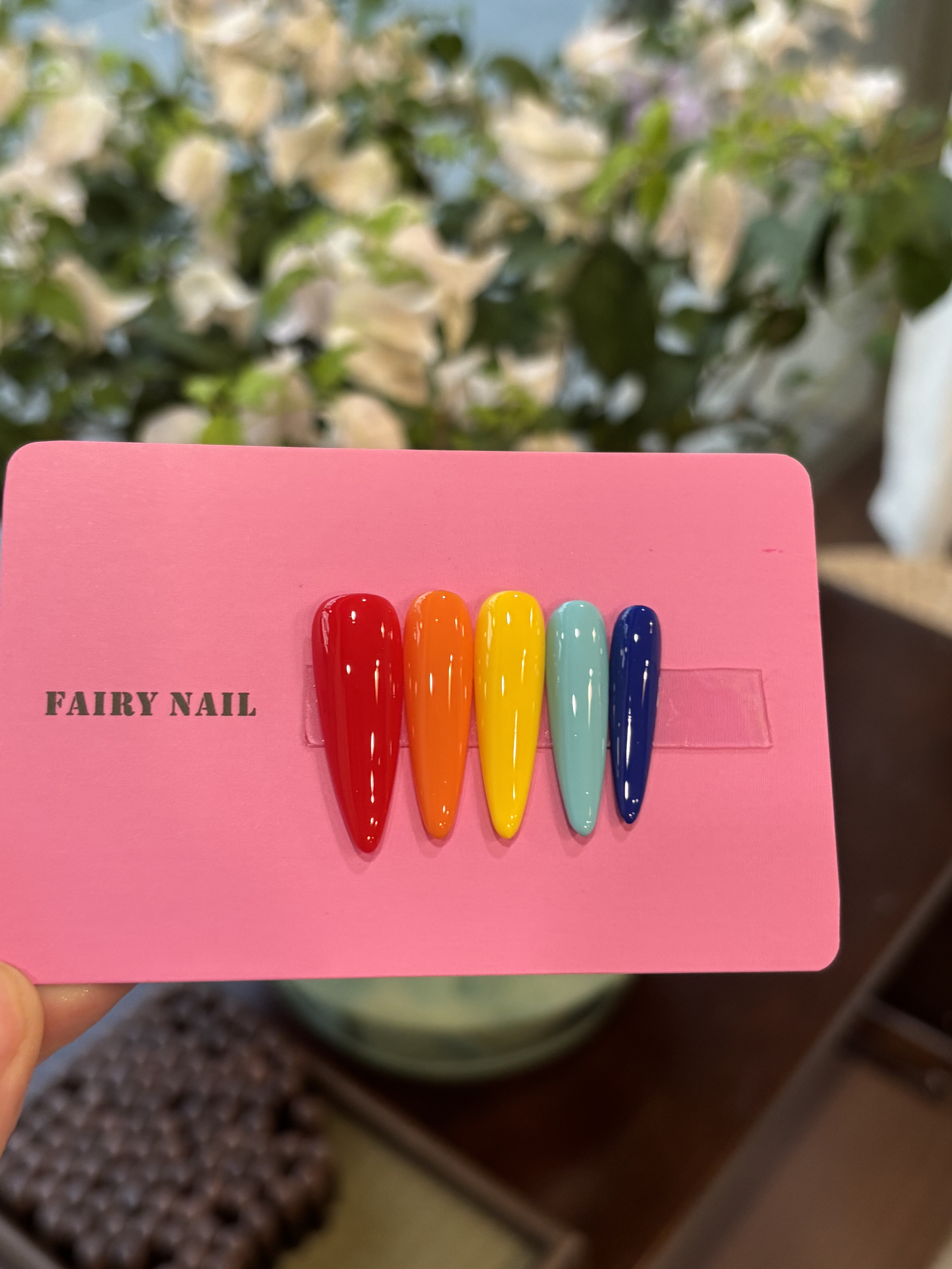 新年圣诞cos辣妹纯手工穿戴甲高级感长尖欧美甲纯色显白多巴胺