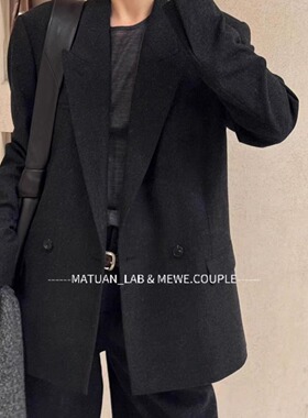 现货2025秋冬新款设计师澳洲羊毛毛呢西装外套