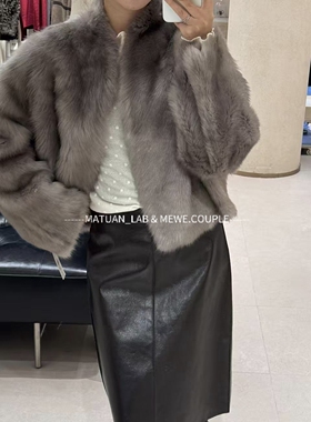 现货2025秋冬新款设计师进口托卡皮毛一体皮草