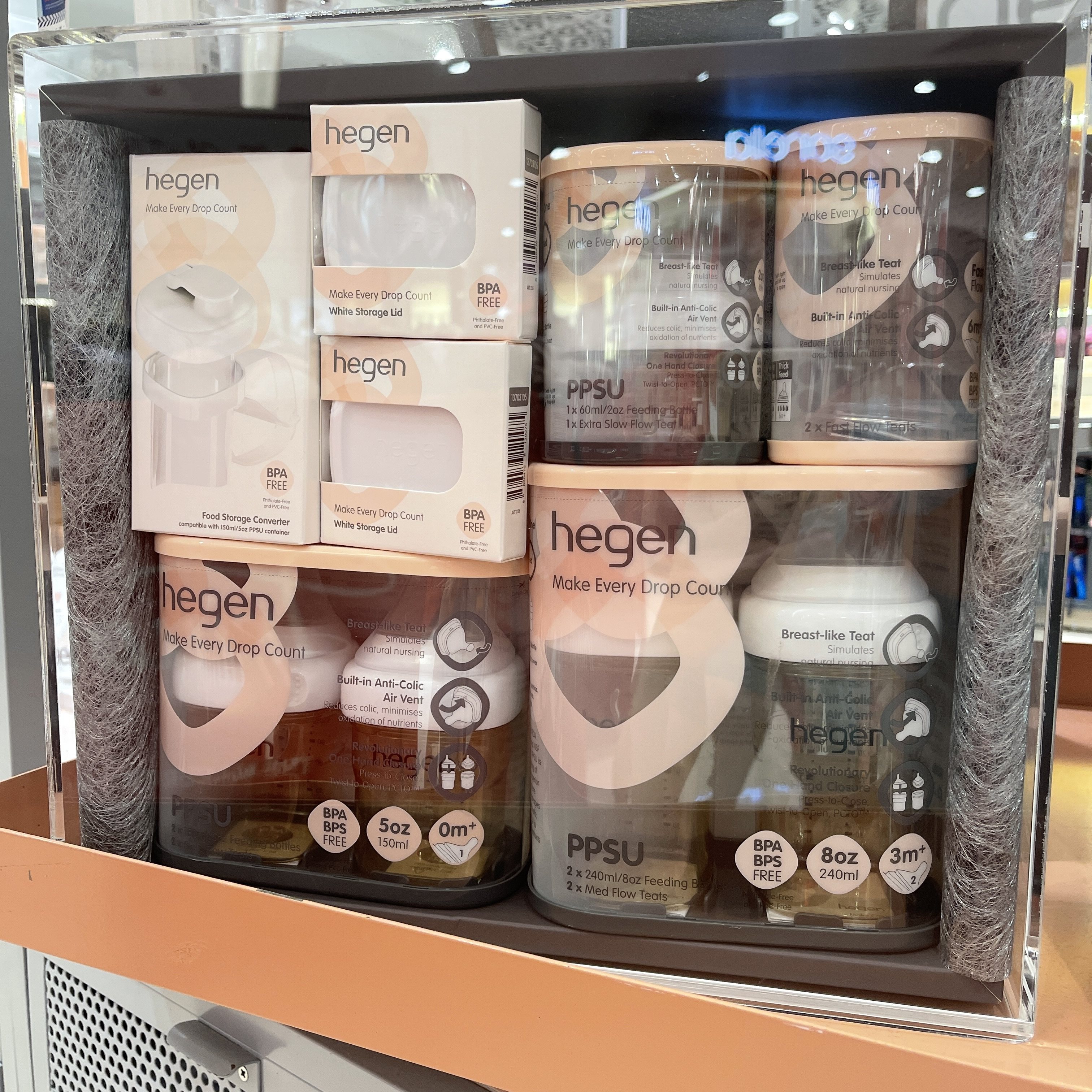 HEGEN 大礼盒奶瓶新生儿礼物礼品装60ml150 240 吸管杯套装新加坡